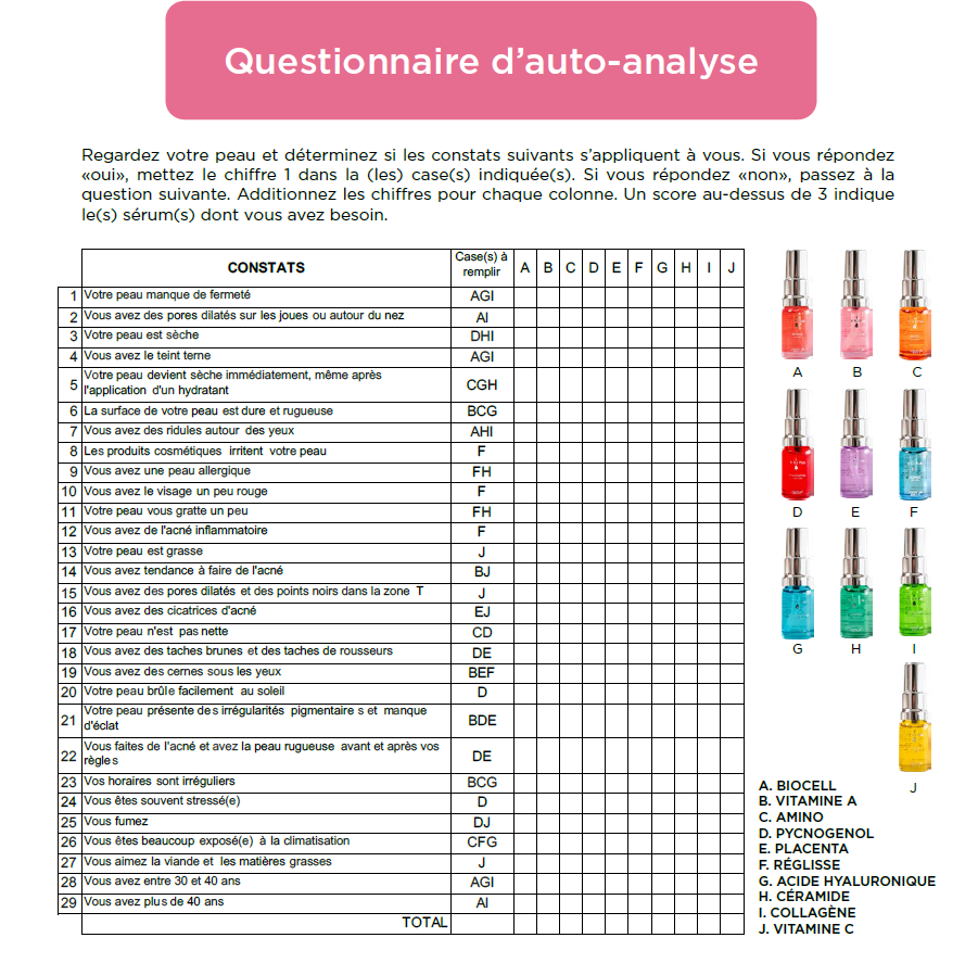 Questionnaire auto-analyse V10