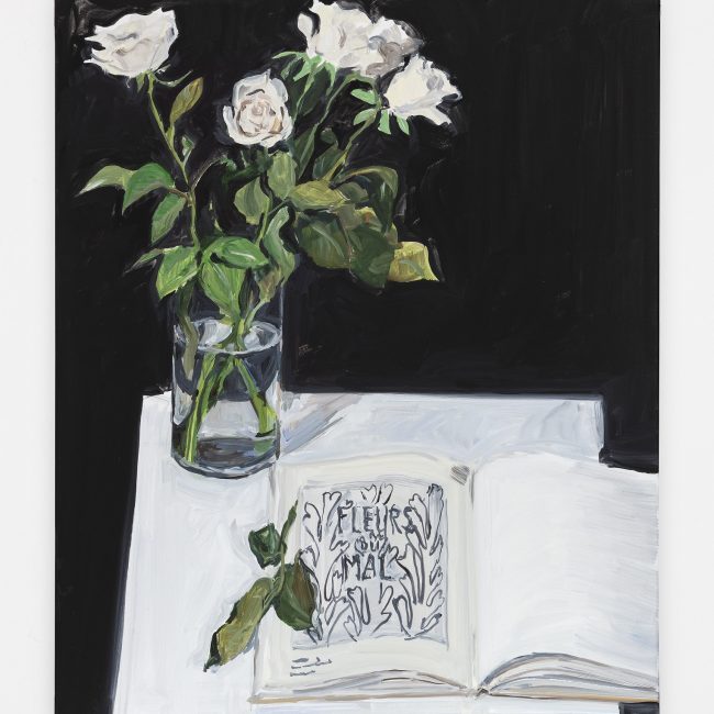 JEAN-PHILIPPE DELHOMMERoses et Matisse “Les fleurs du mal” — 2023 Huile sur toile - 65×54 cm Courtesy de l’artiste et de la galerie Perrotin